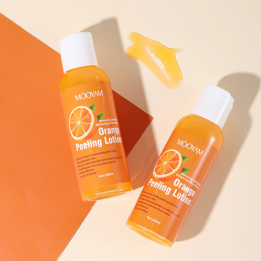 Loción de cáscara de naranja, aceite exfoliante, loción corporal, exfoliación suave