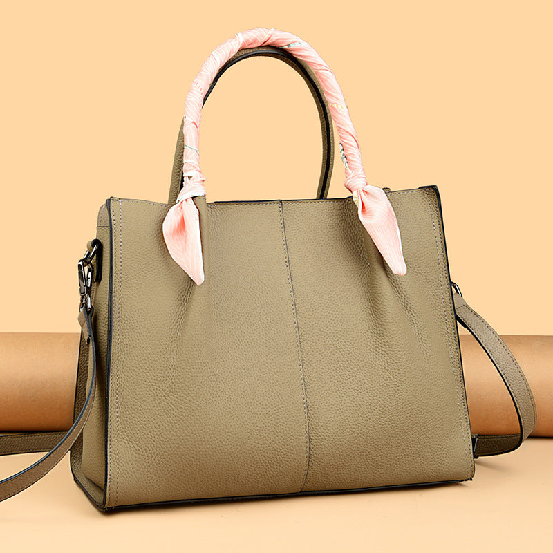 Bolso bandolera de mano de cuero a la moda para mujer