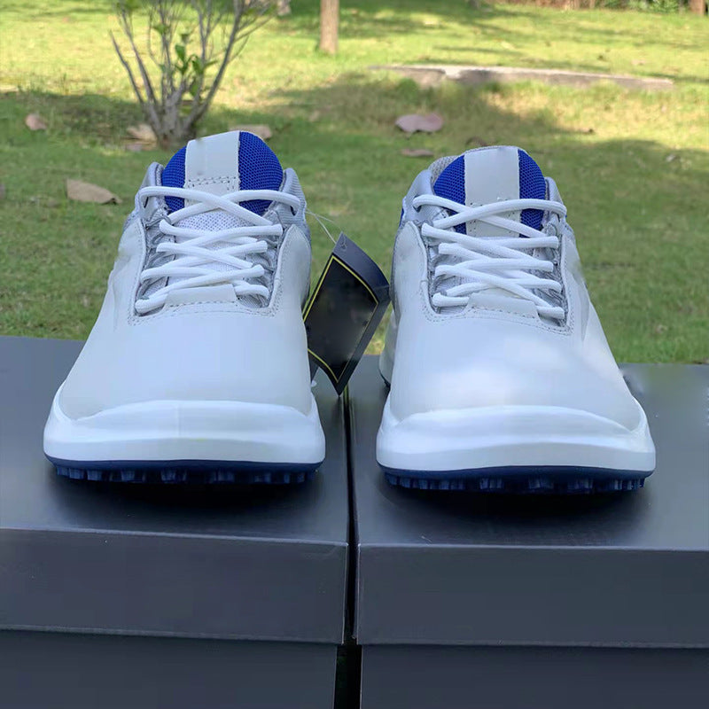 Zapatos de golf de piel de vacuno de primera capa, zapatos deportivos casuales, suelas de goma ligeras, resistentes al desgaste, antideslizantes para senderismo