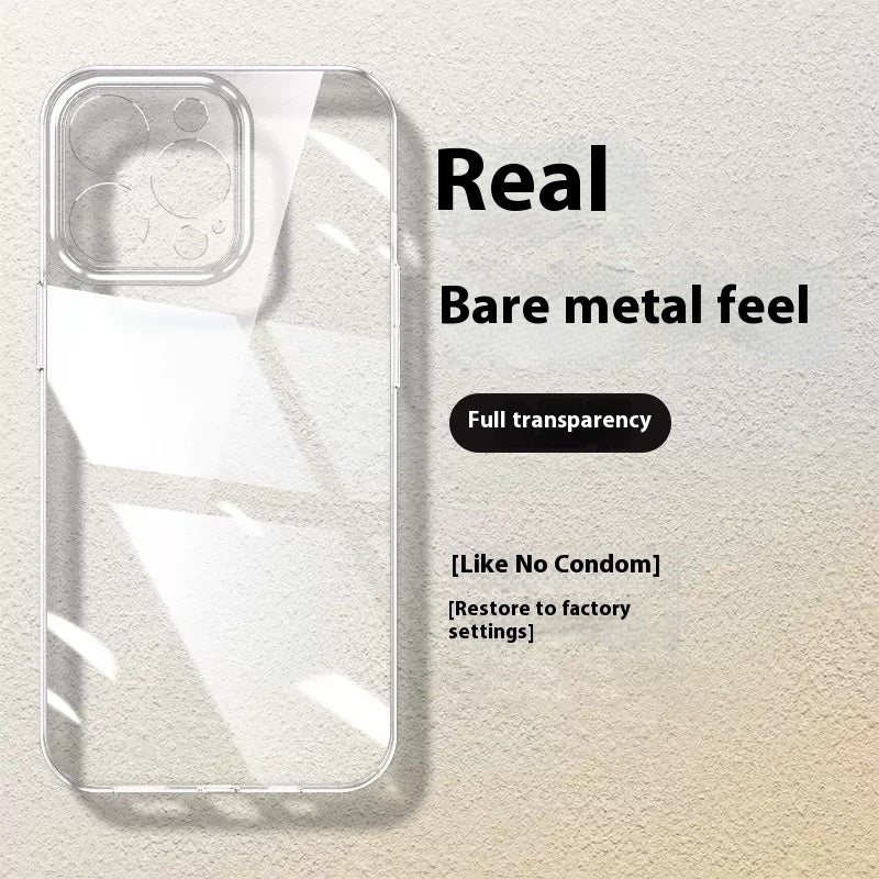 Funda de teléfono 13 sencilla de protección total para lentes, transparente como el hielo, antiamarilleamiento