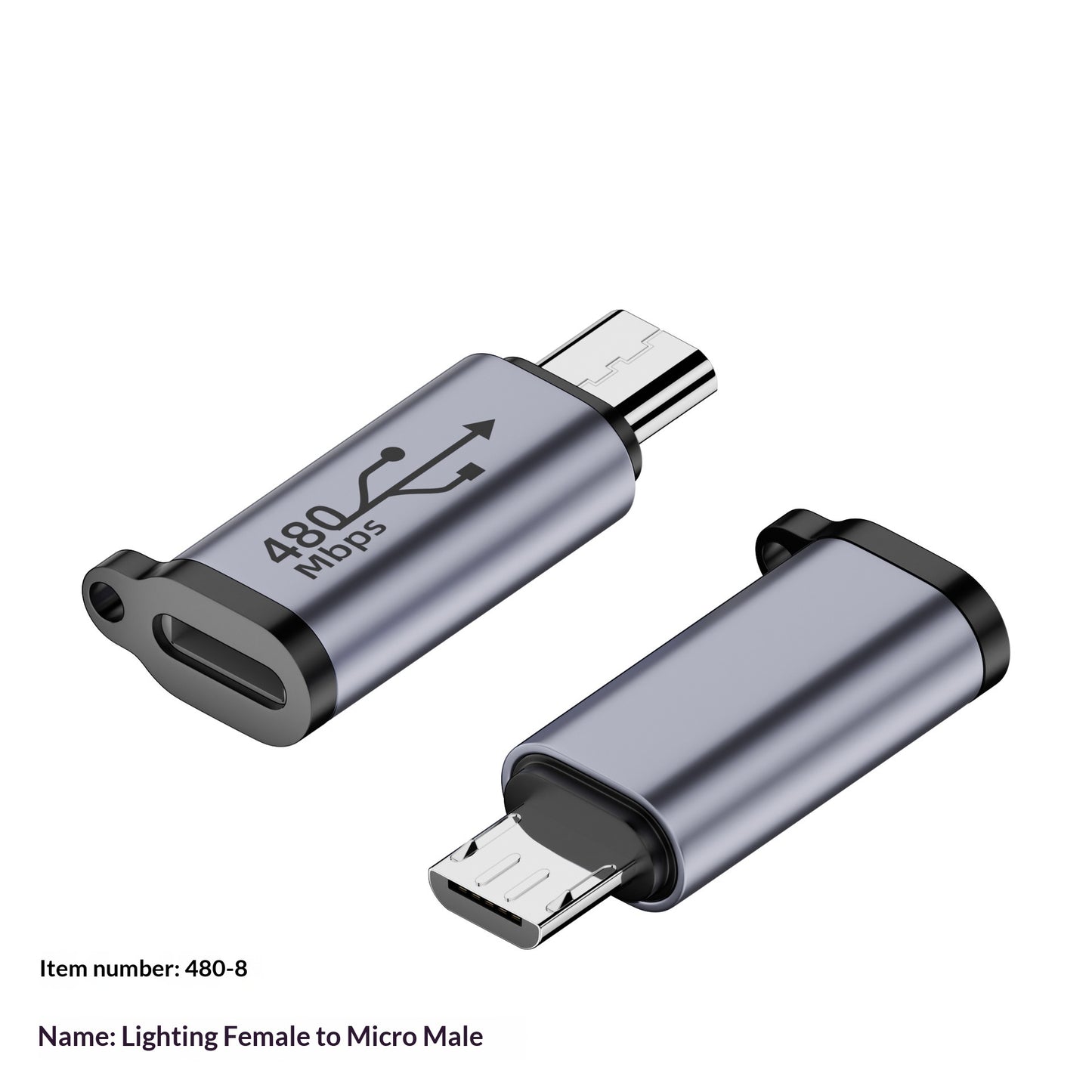 Adaptador USB a mini V3 a cable de carga tipo C Adaptador T-port micro