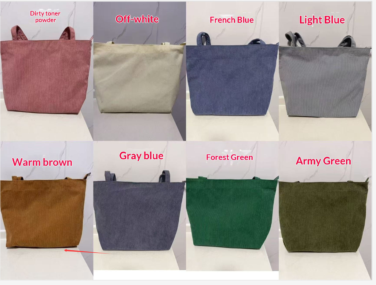 Bolso de pana informal para mujer: a la moda, de tendencia y minimalista