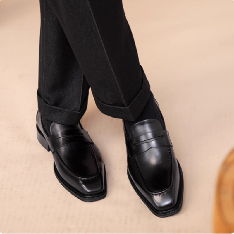 Zapatos casuales de cuero genuino para hombre para exteriores