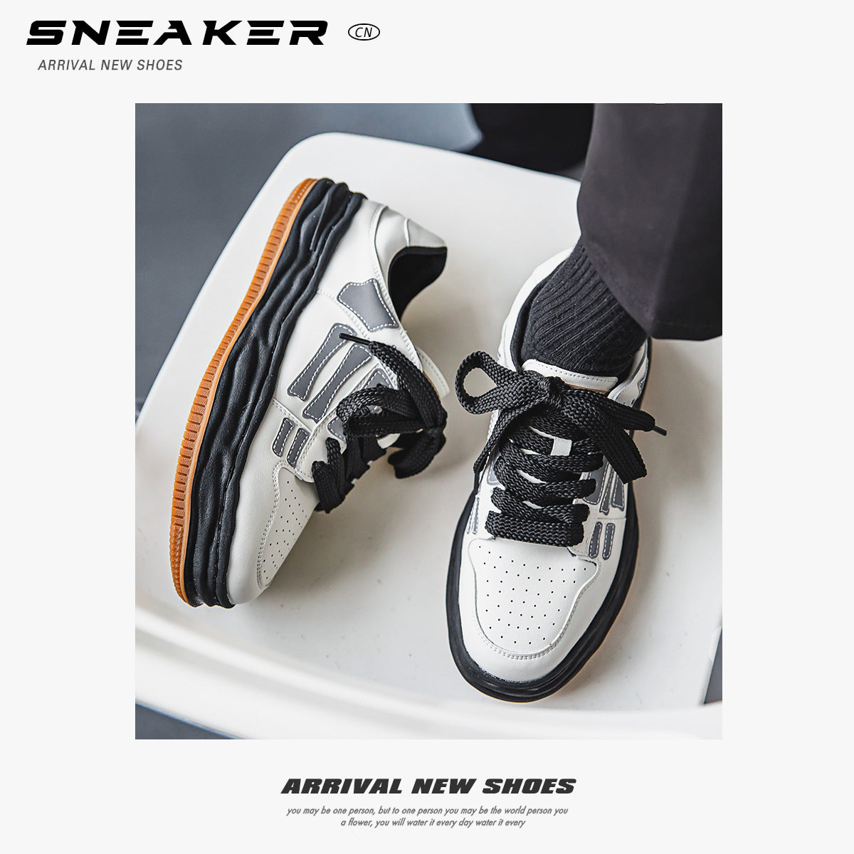 Zapatillas Retro con Plataforma y Hueso Reflectante para Hombre