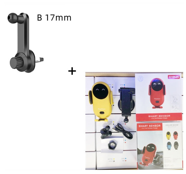 Soporte de teléfono para coche con cargador inalámbrico e inducción infrarroja