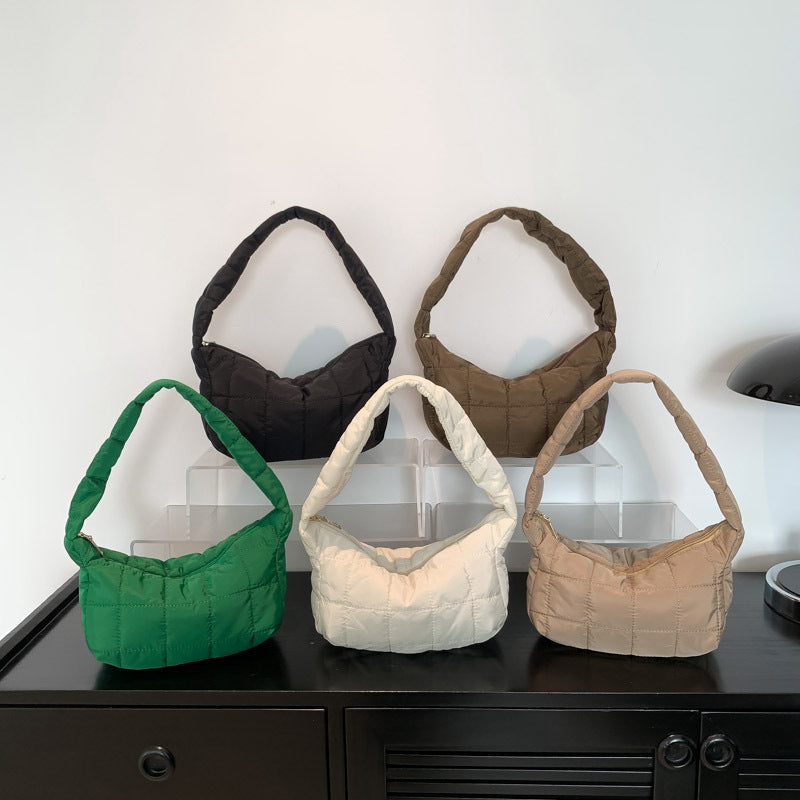 Bolso de hombro moderno, famoso en internet, con pliegues, en forma de nube, para mujer