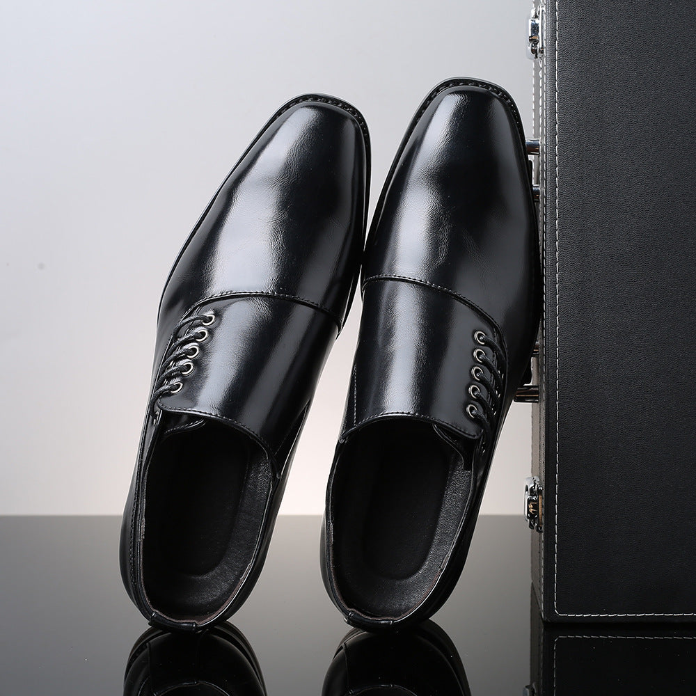 Zapatos de hombre japoneses de punta cuadrada de talla grande