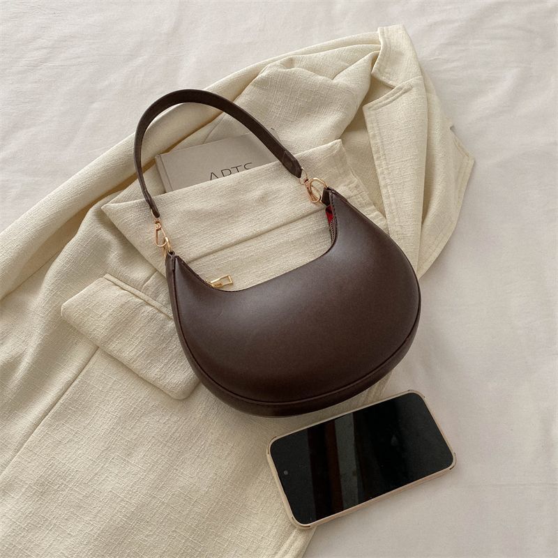 Bolso de Hombro Texturizado Niche Crescent, Nuevo y Sencillo, que Combina con Todo, Para Mujer