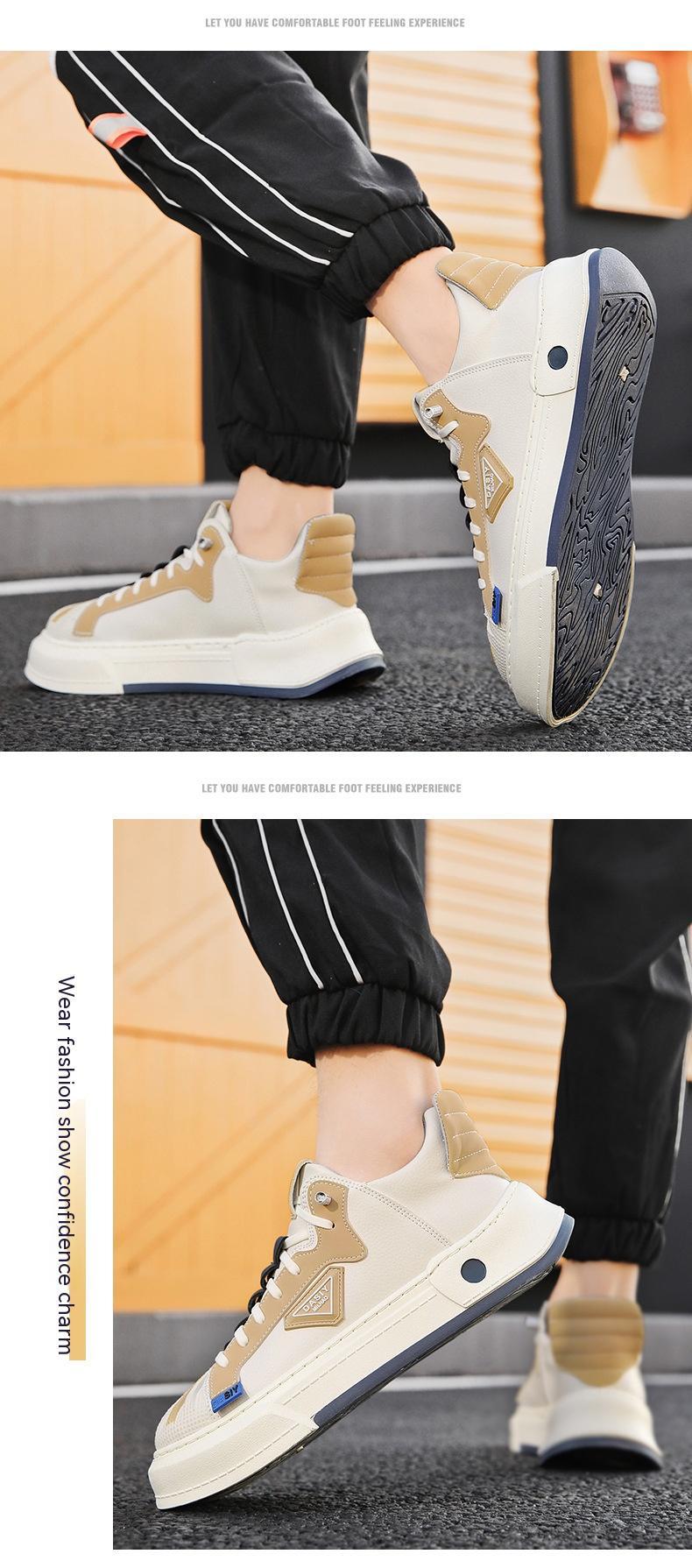 Zapatillas bajas para hombre versátiles de moda, transpirables e informales