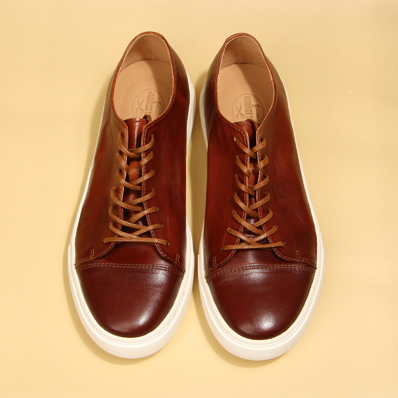 Zapatos de cuero casuales vintage lavados de piel de caballo