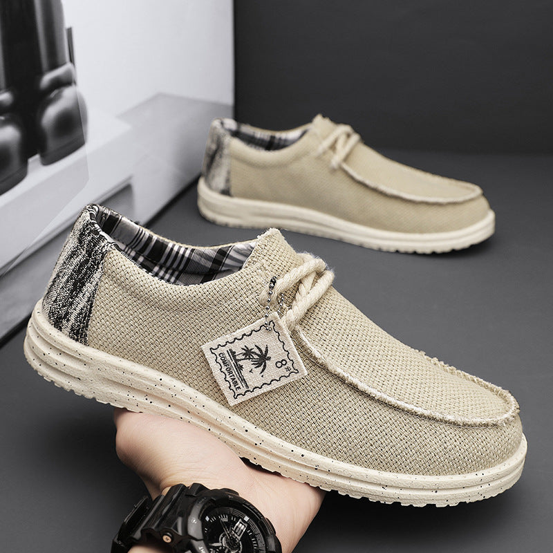 Zapatillas Casuales de Lona Sencillas para Hombre que Combinan con Todo