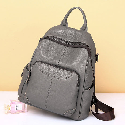 Stylish Vintage Cowhide Womens Backpack
