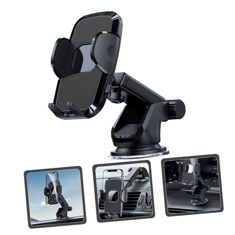 Soporte de teléfono multifuncional para coche, parabrisas, ventosa de gravedad, soporte para teléfonos móviles iOS y Android