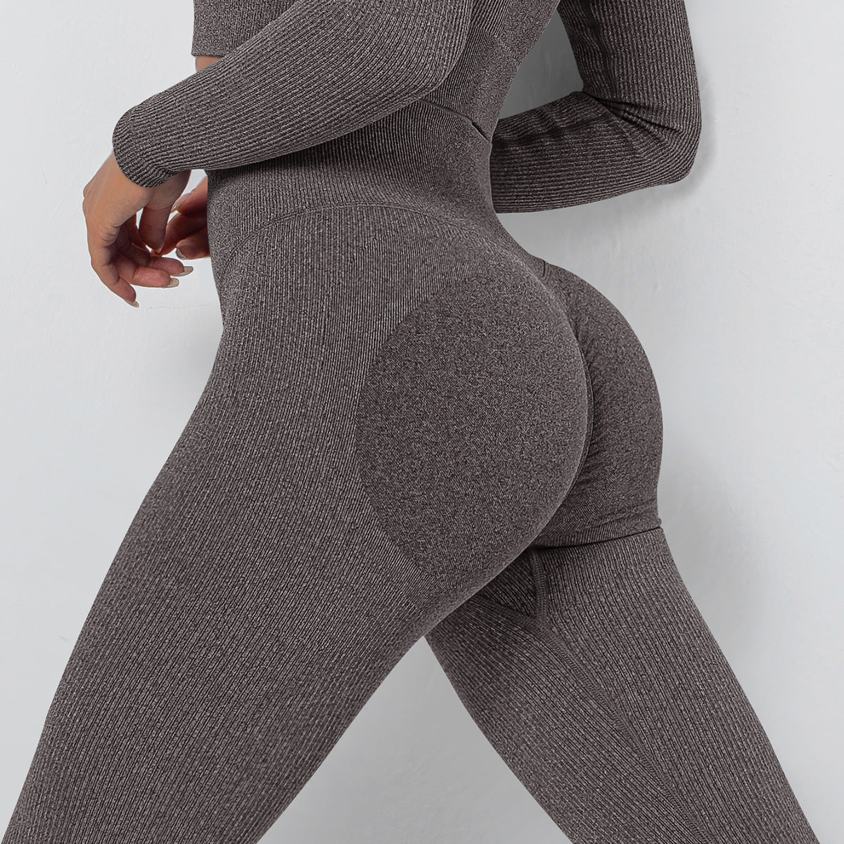 European And American Seamless Knitted Thread Moisture Wicking Yoga Pants