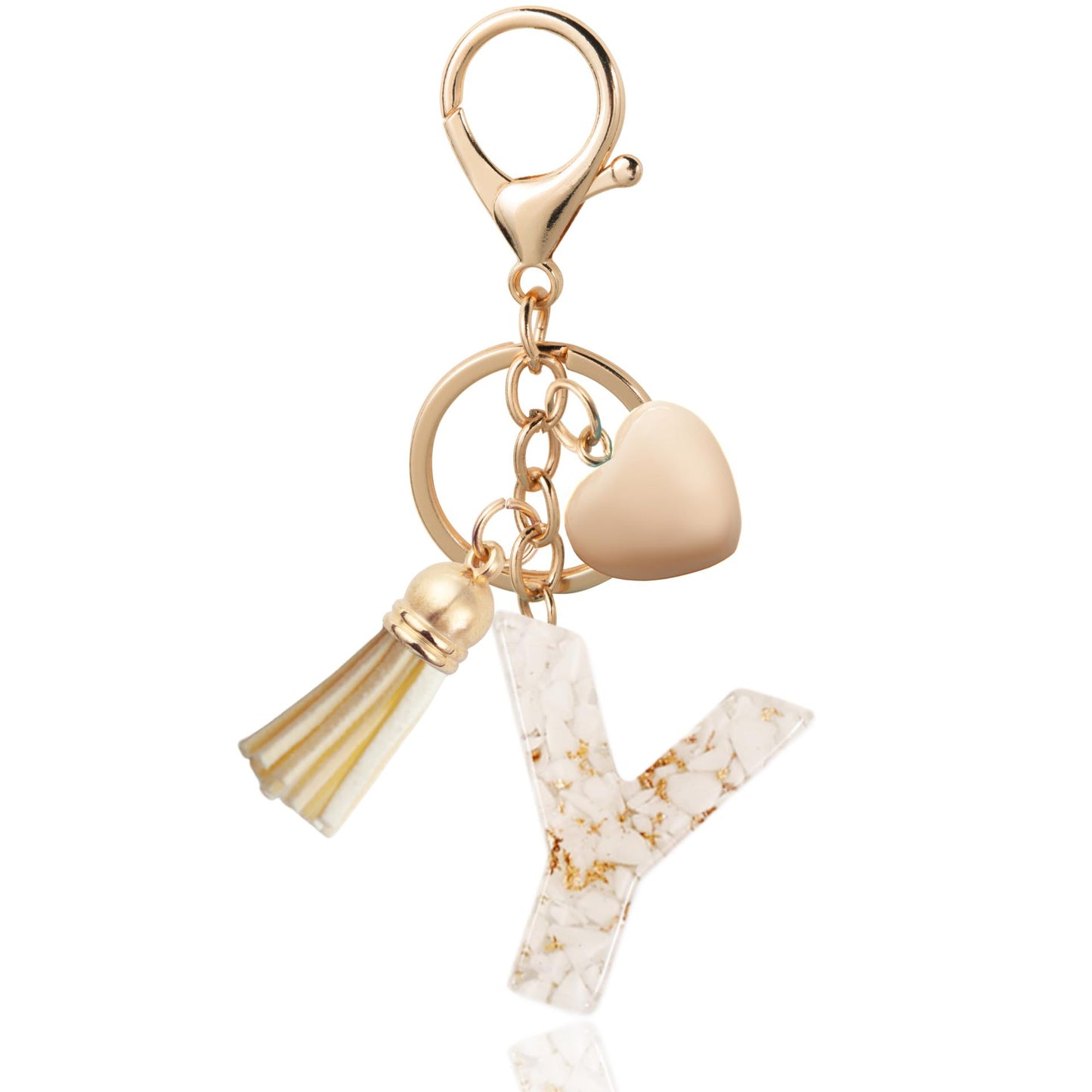 Fashionable Personalized Heart-shaped Pendant With White Shell Fragments Lettering And Tassel