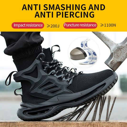 Zapatos de protección laboral de caña alta con puntera de acero