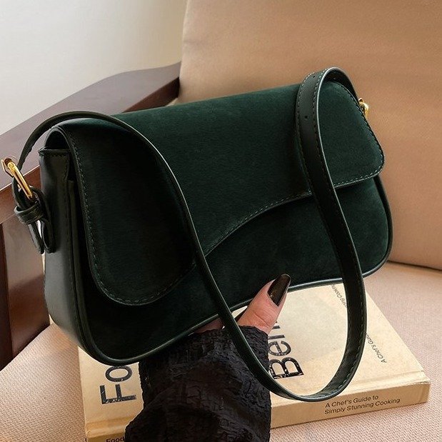 Bolso de Hombro Retro Mate Para Mujer
