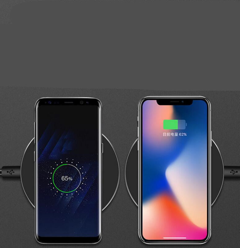 Cargador inalámbrico para iPhone, almohadilla de carga inalámbrica rápida para Samsung de alta velocidad