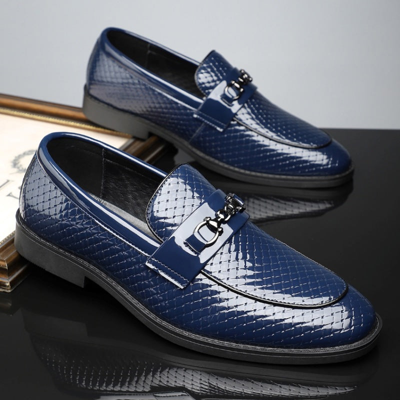 Zapatos de cuero de negocios para hombre, estilo británico minimalista