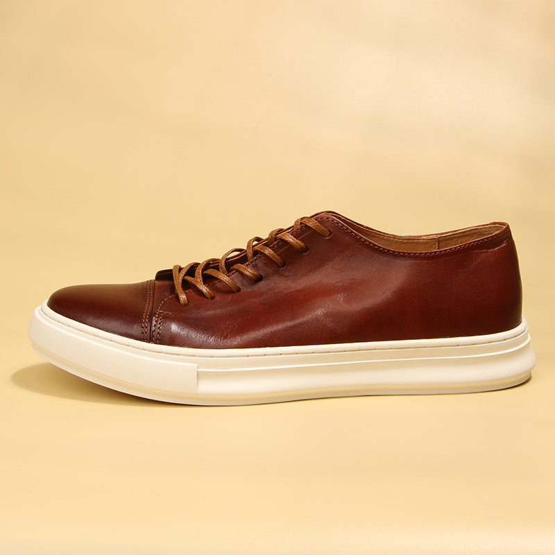 Zapatos de cuero casuales vintage lavados de piel de caballo