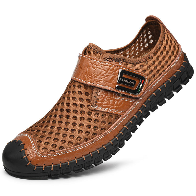 Merkmak Zapatos planos de hombre de cuero genuino, nuevos y a la moda