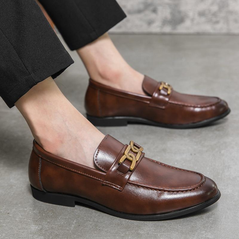 Zapatos de Cuero Casuales Formales de Negocios para Hombre Estilo Británico