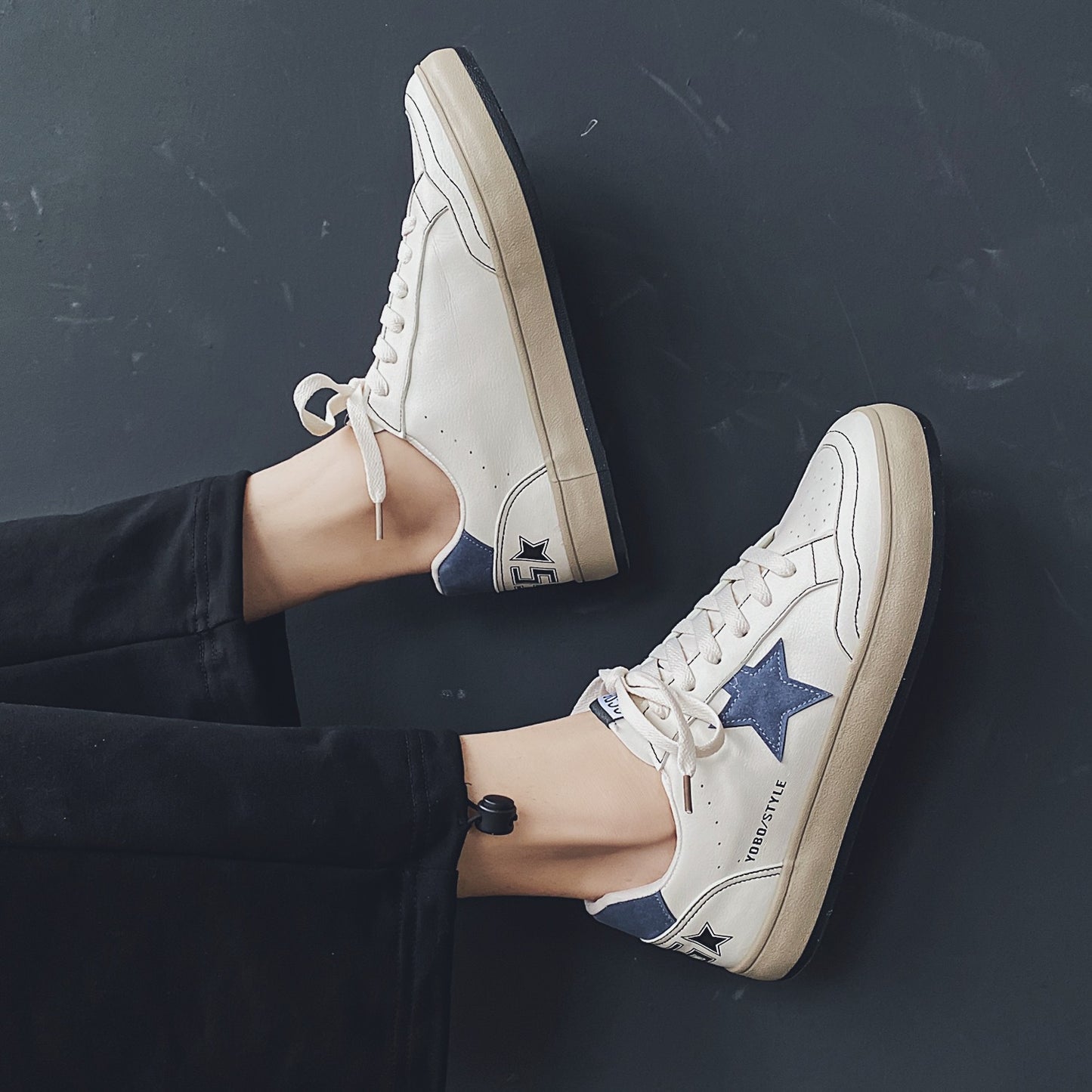 Zapatos casuales retro de corte bajo para hombre que combinan con todo