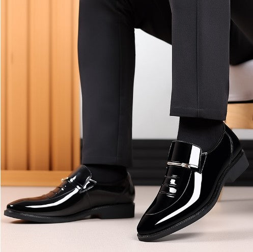 Zapatos de Charol Estilo Británico de Negocios para Hombres