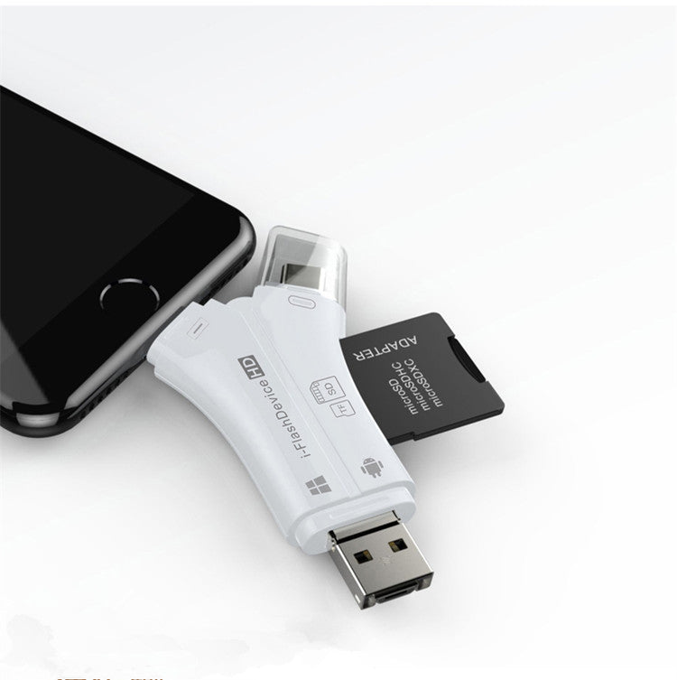 Lector de Tarjetas para Teléfono Móvil TF SD Multifuncional Cuatro en Uno Universal