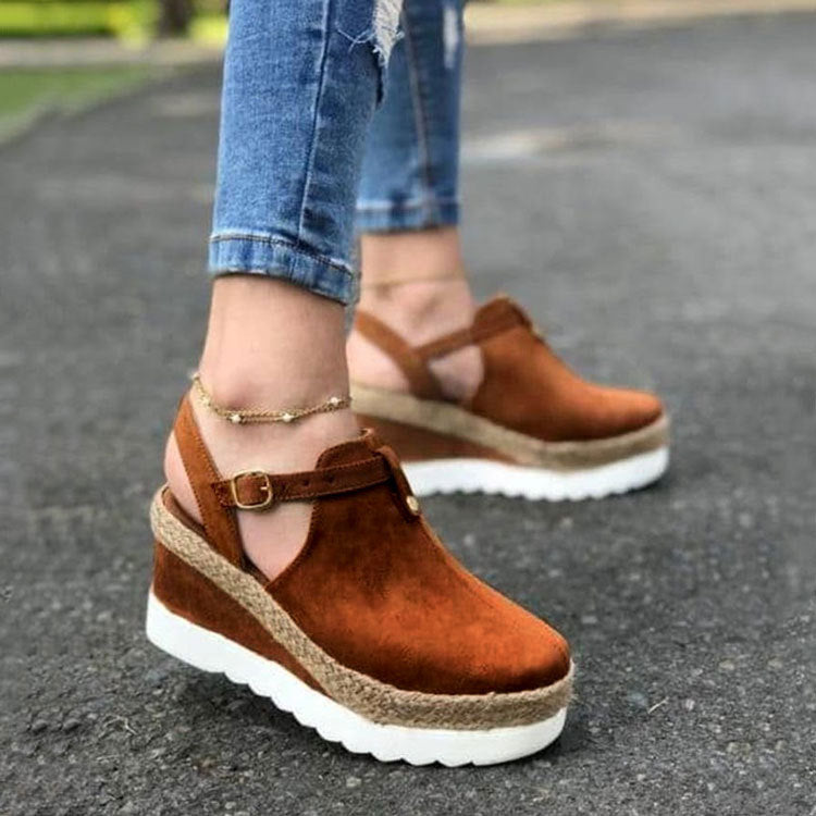 Sandalias de cuña de tallas grandes