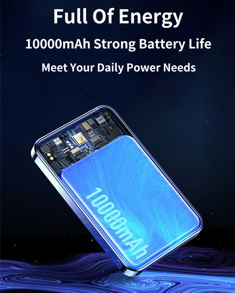 Batería Externa Magnética Transparente de Carga Rápida de 22.5W