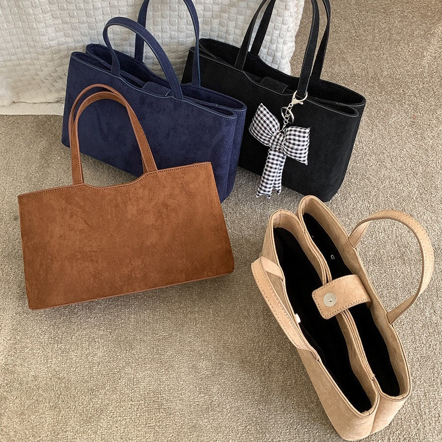 Bolso de Ante Elegante de Alta Gama y Gran Capacidad Para el Uso Diario de la Mujer