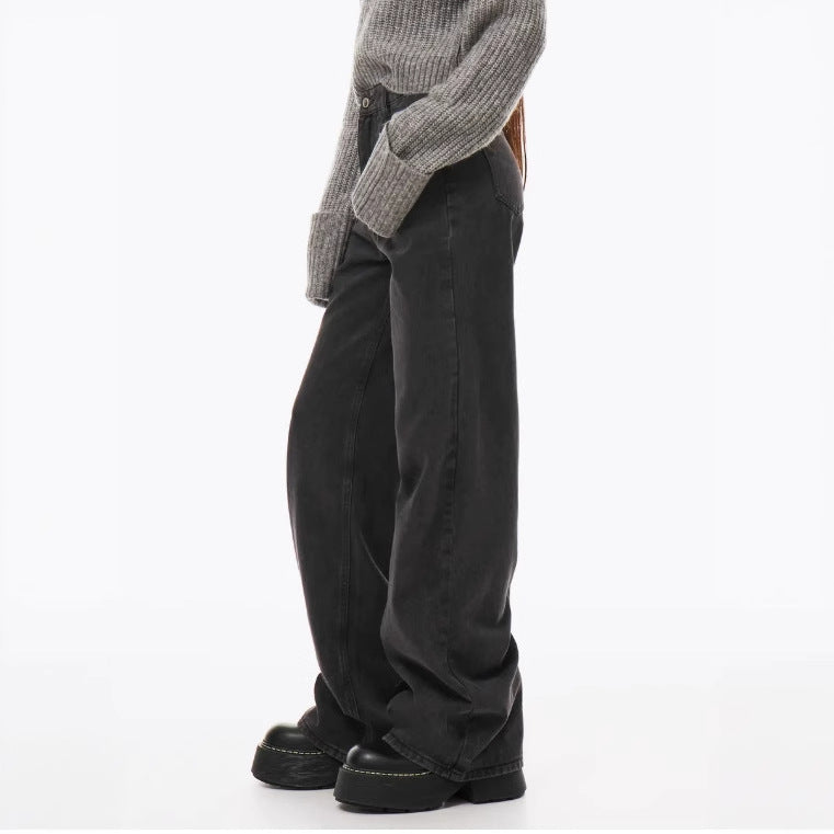 New Womens Wide-leg Denim Jeans