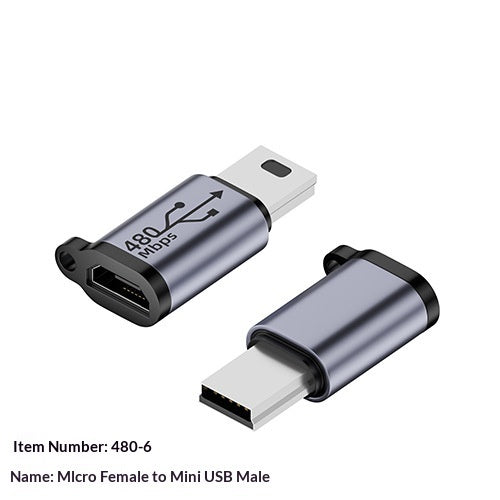 Adaptador USB a mini V3 a cable de carga tipo C Adaptador T-port micro