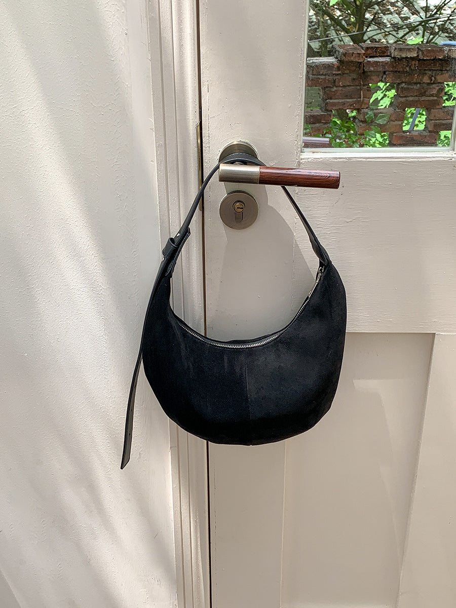 Retro Underarm Suede Bag Niche Trendy Handbag