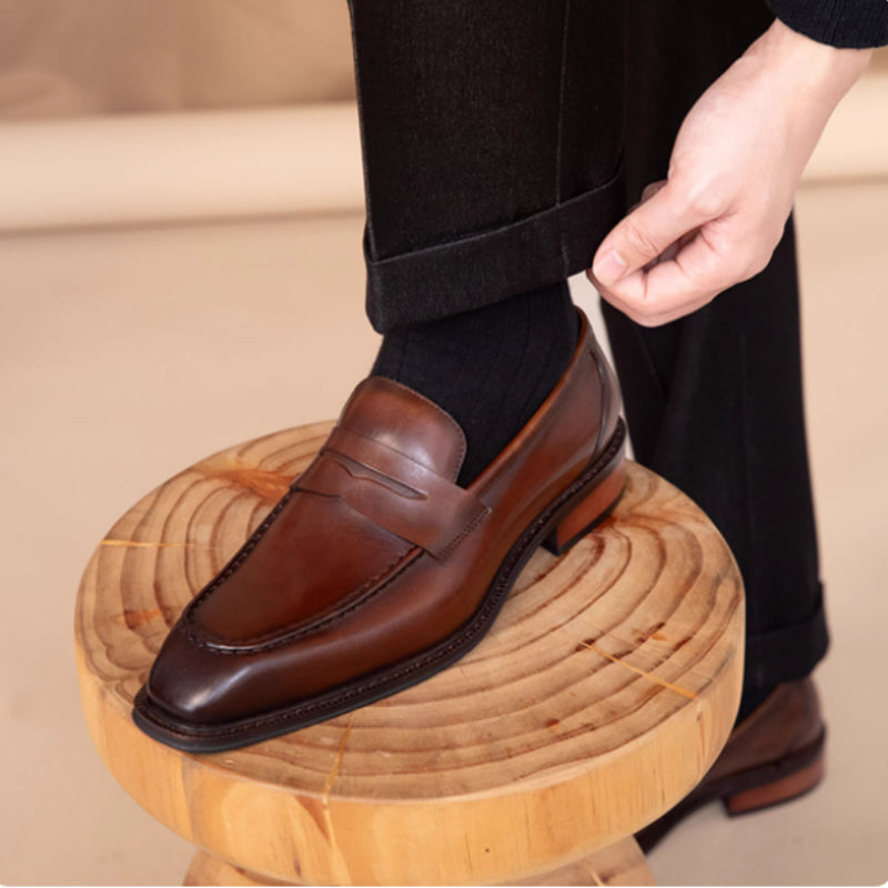 Zapatos casuales de cuero genuino para hombre para exteriores