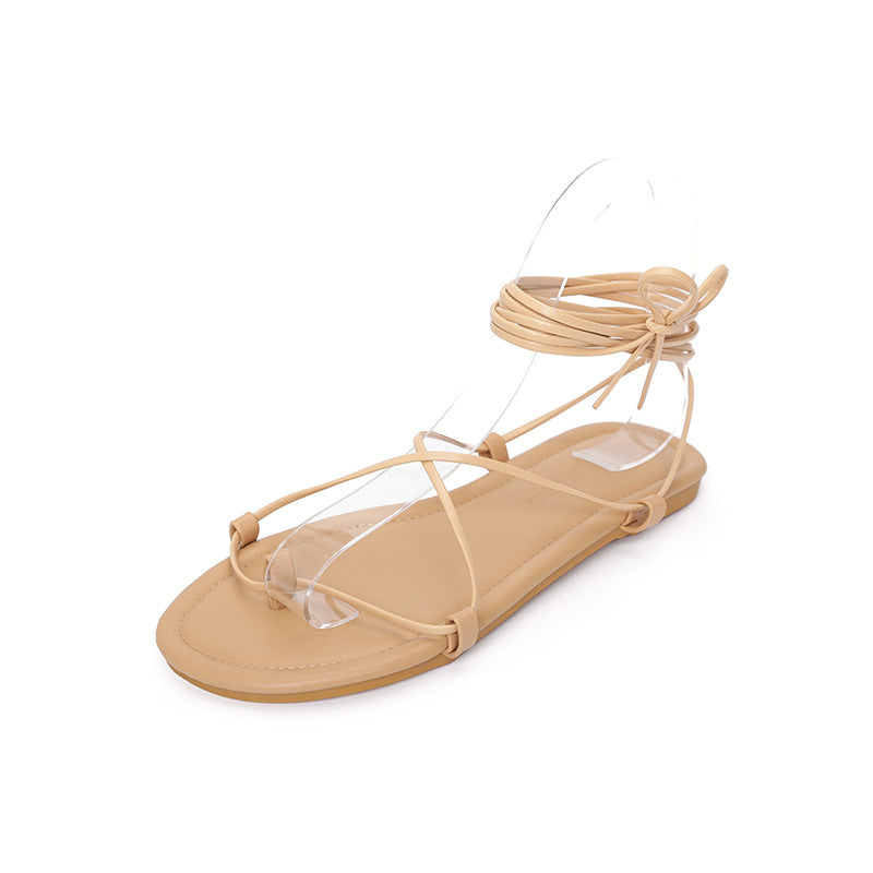 Cross strap roman sandals
