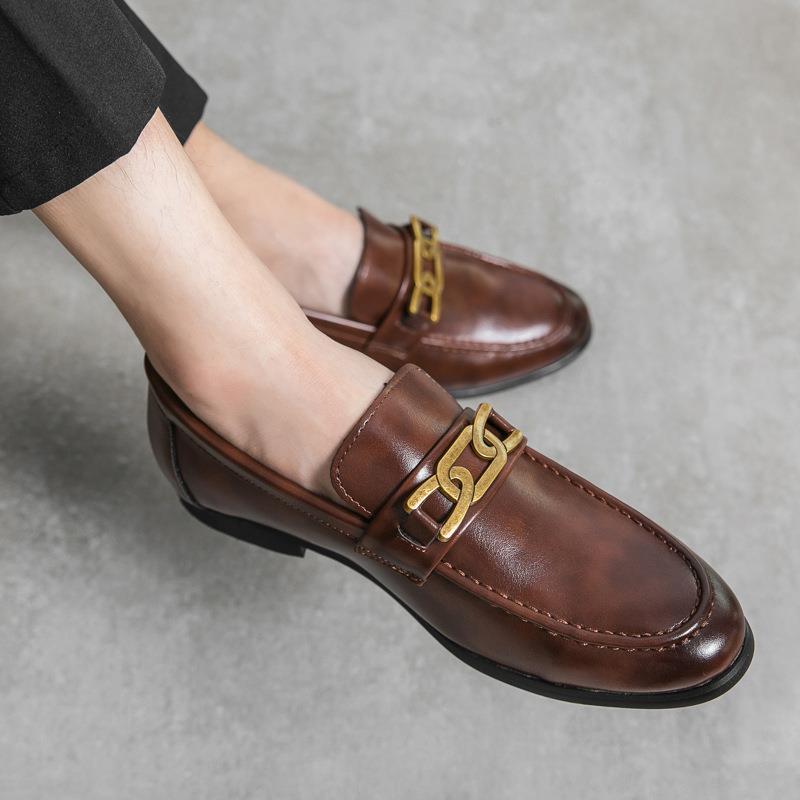 Zapatos de Cuero Casuales Formales de Negocios para Hombre Estilo Británico