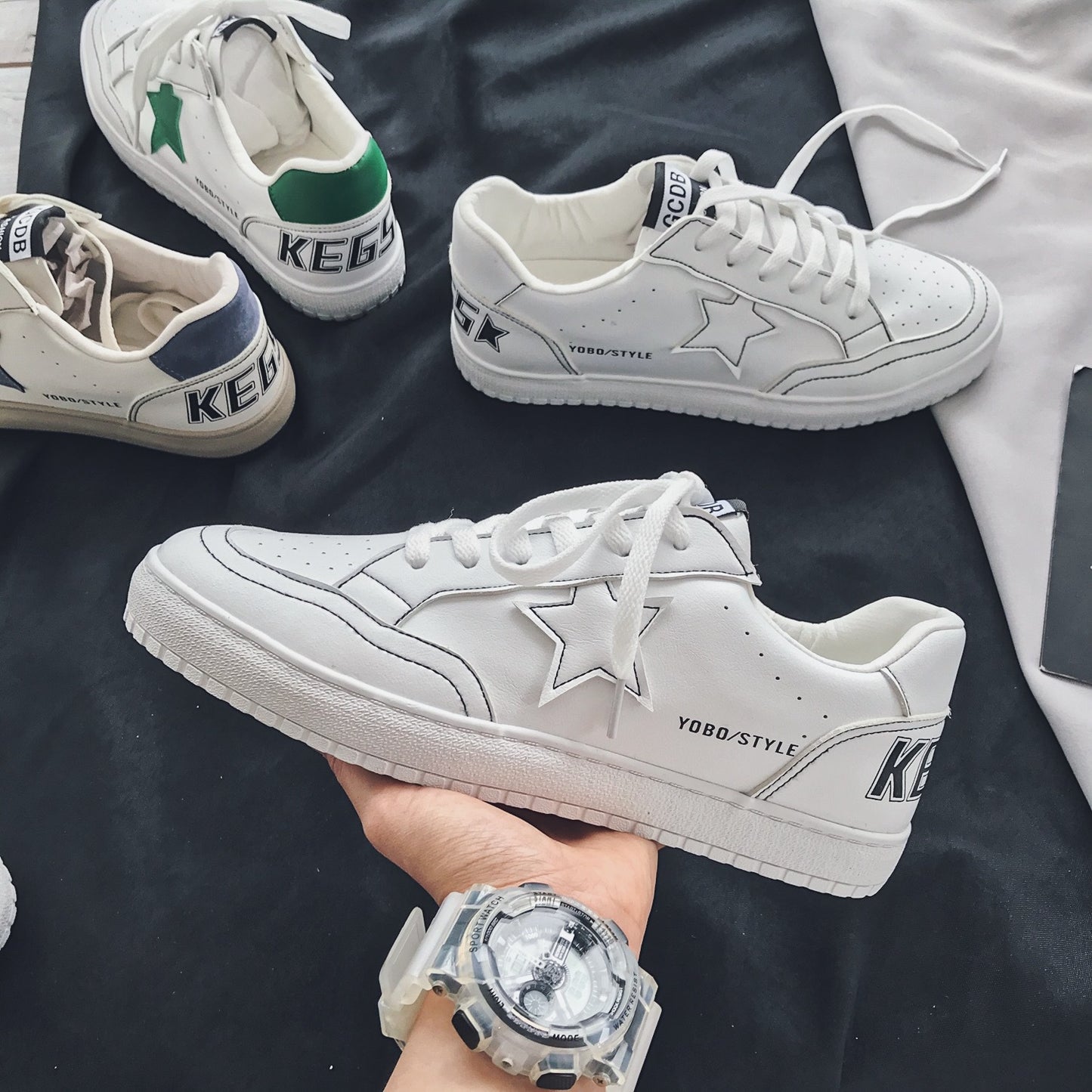 Zapatos casuales retro de corte bajo para hombre que combinan con todo