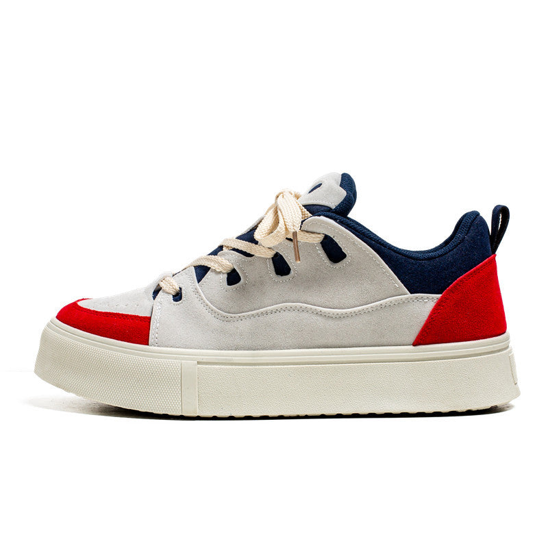 Zapatillas de skate de hombre de suela gruesa y corte bajo