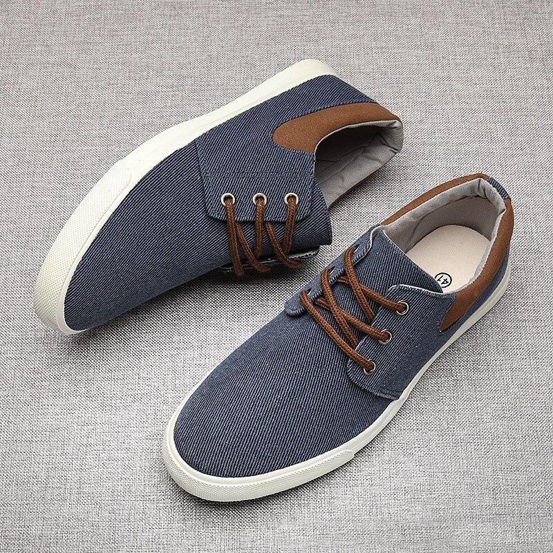 Zapatillas Lona con Cordones para Hombre Suela Blanda Casuales