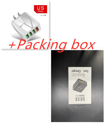 Cabezal de carga iluminado 4USB para teléfono móvil 3A