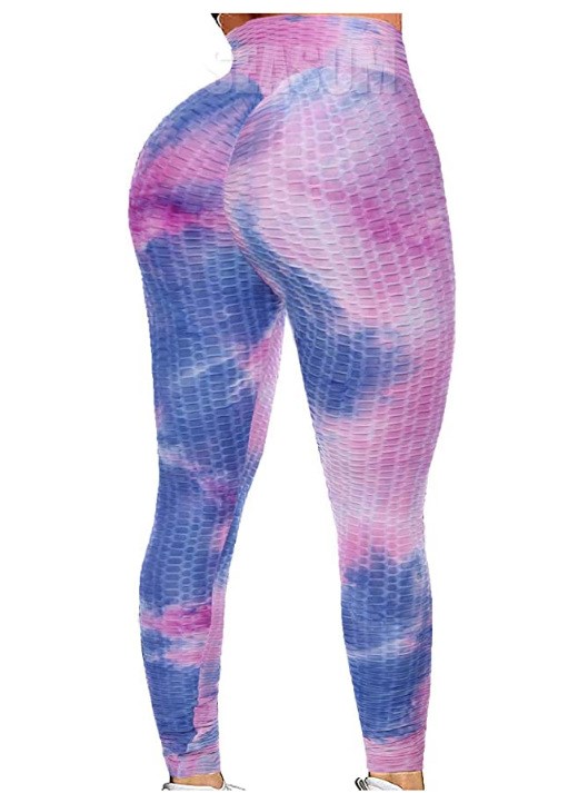 Pantalones de chándal tie-dye ajustados de tiro alto