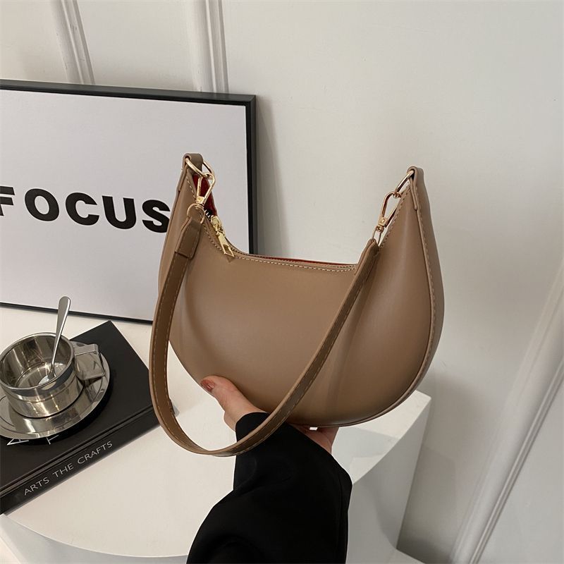 Bolso de Hombro Texturizado Niche Crescent, Nuevo y Sencillo, que Combina con Todo, Para Mujer