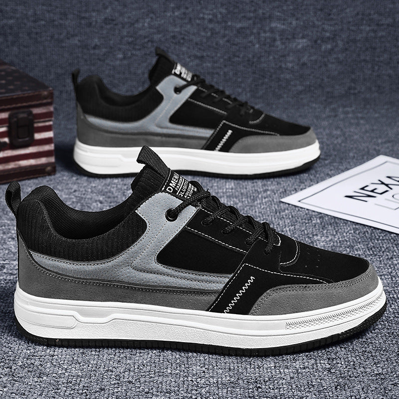 Zapatillas deportivas informales de suela gruesa y resistente al desgaste de corte bajo