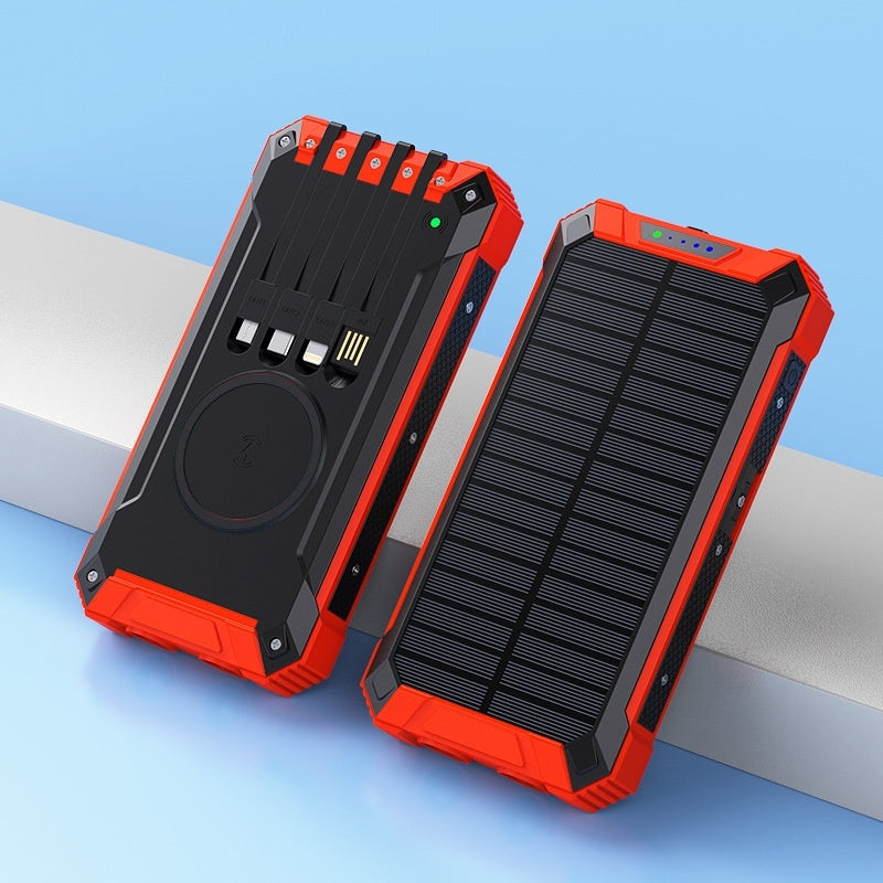 Cargador inalámbrico solar portátil