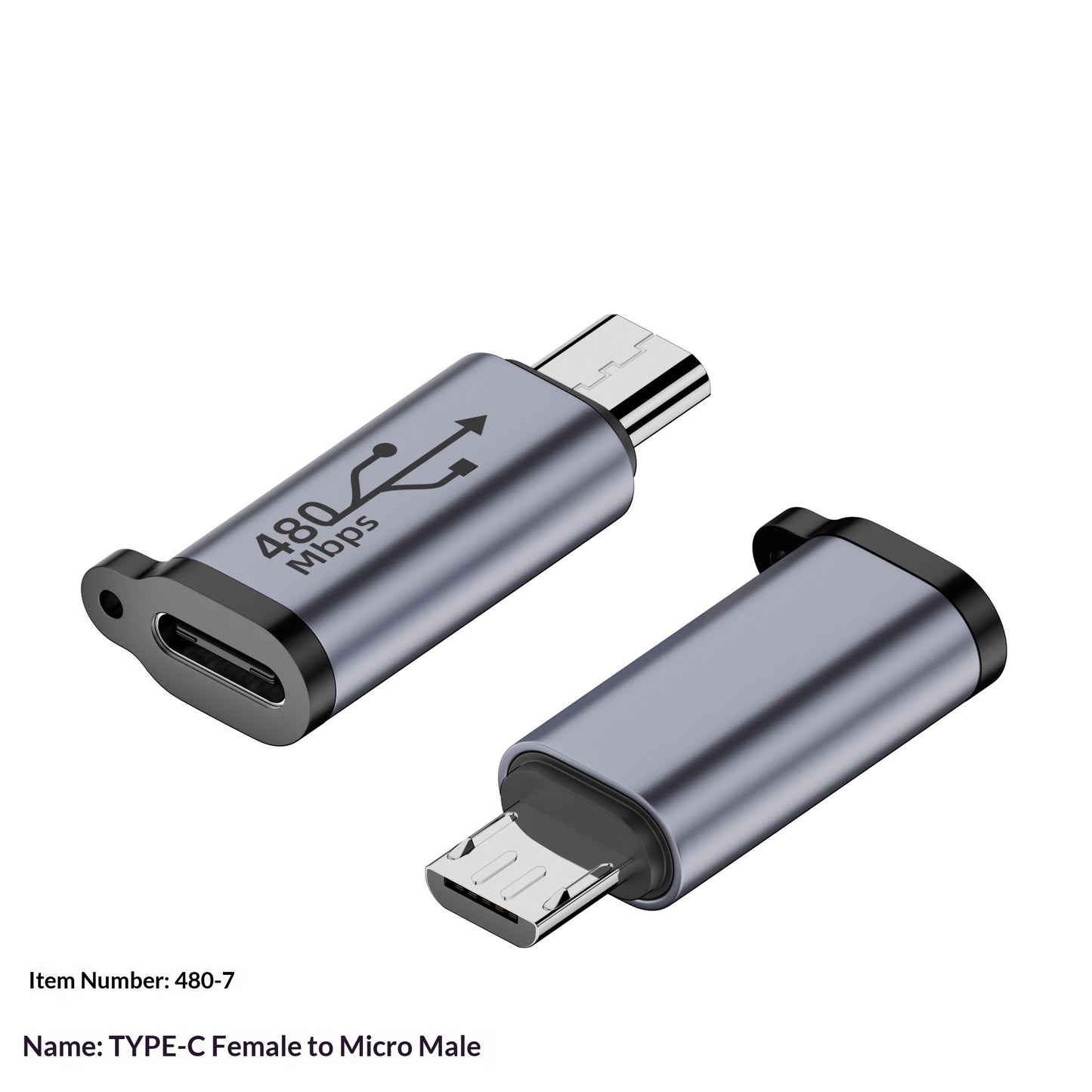 Adaptador USB a mini V3 a cable de carga tipo C Adaptador T-port micro
