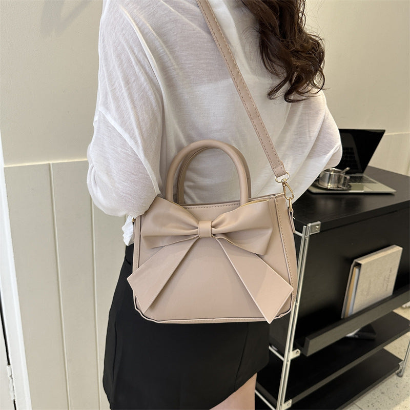 Bolso Pequeño Cuadrado Retro con Lazo Recortado a la Moda Estilo Bandolera o Hombro