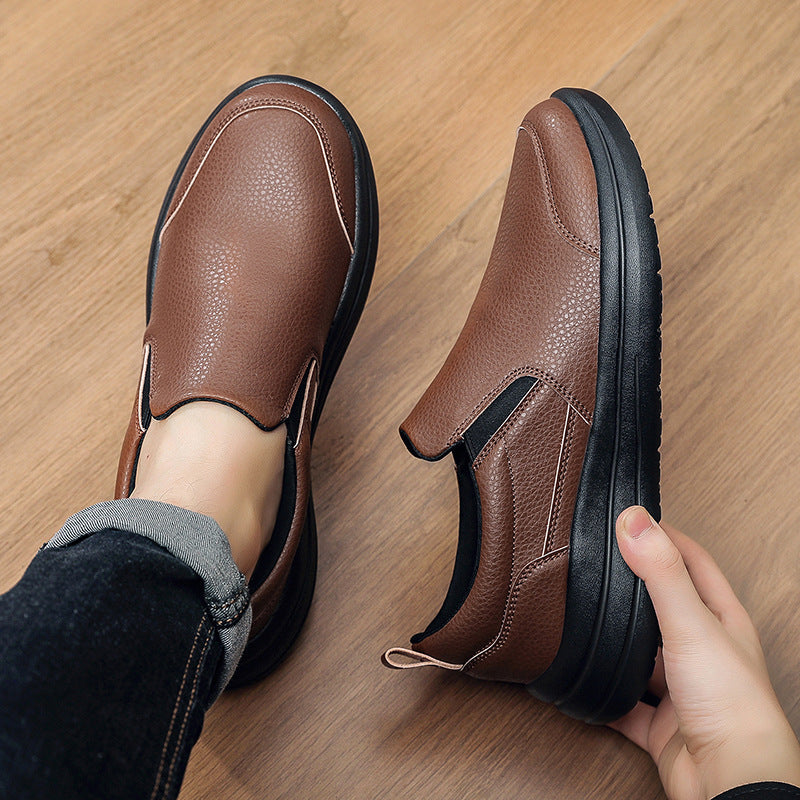 Zapatos casuales de cuero de lujo ligeros para hombre