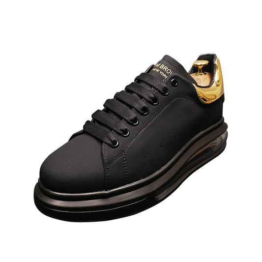 Zapatos de hombre con suela gruesa, cómodos, para el ocio, deportivos de caña alta